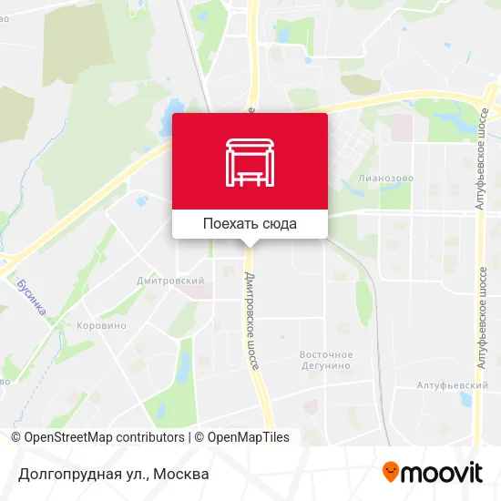 Карта Долгопрудная ул.