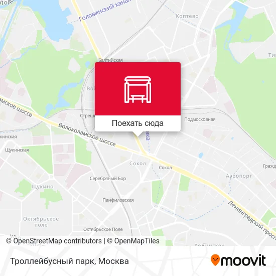 Карта Троллейбусный парк