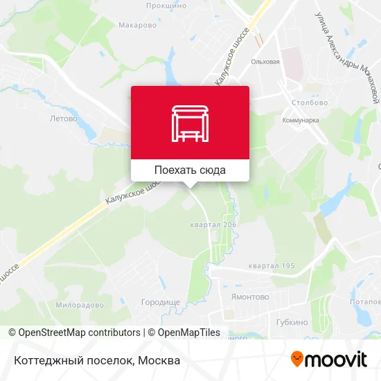 Карта Коттеджный поселок