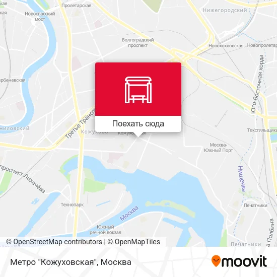 Карта Метро "Кожуховская"