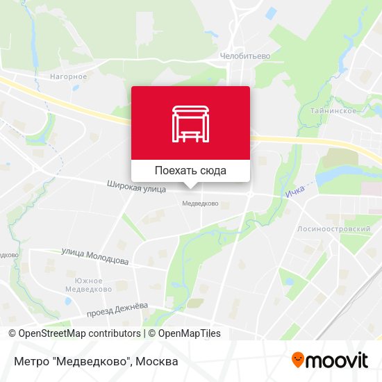 Карта Метро "Медведково"