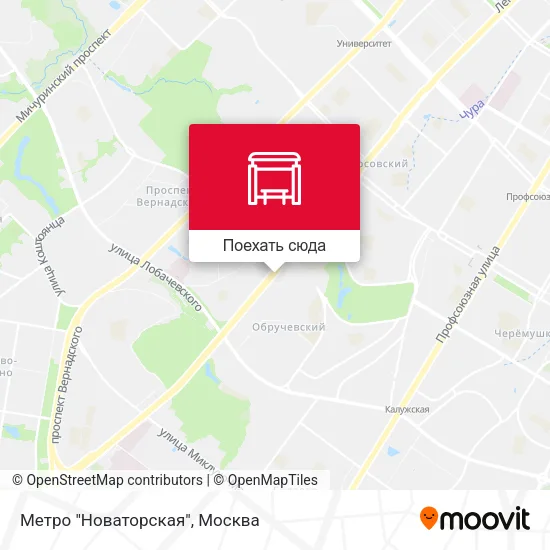 Карта Метро "Новаторская"