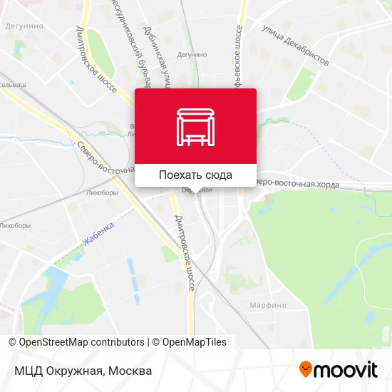 Карта МЦД Окружная