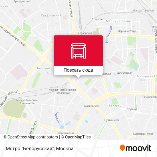 Карта Метро "Белорусская"