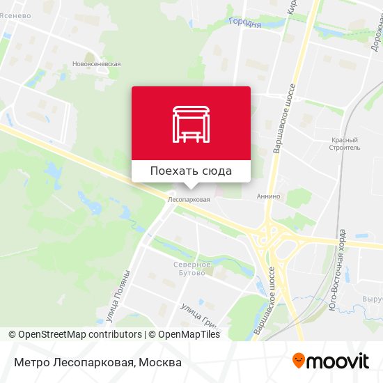 Карта Метро Лесопарковая