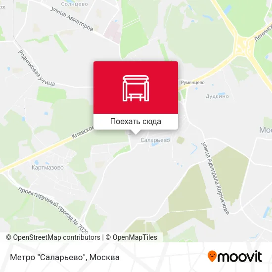 Карта Метро "Саларьево"
