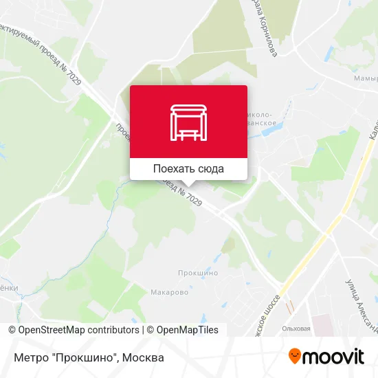 Карта Метро "Прокшино"