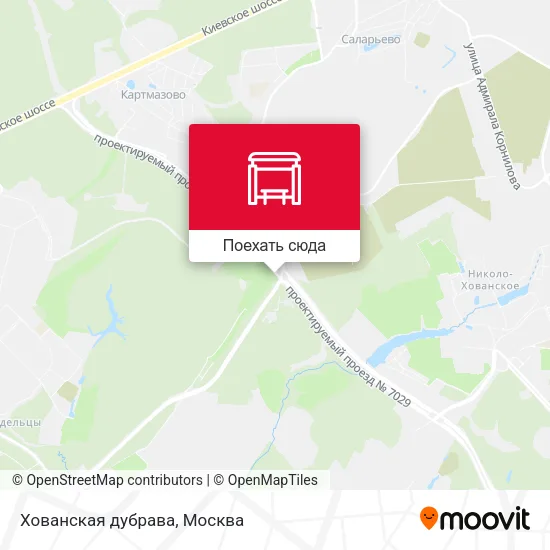Карта Хованская дубрава