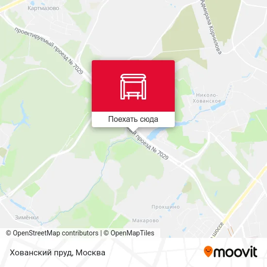 Карта Хованский пруд