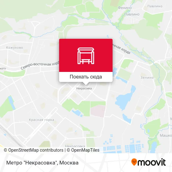 Карта Метро "Некрасовка"