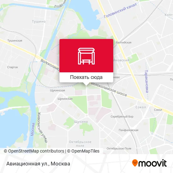 Карта Авиационная ул.