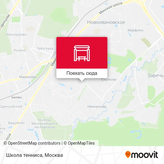 Карта Школа тенниса