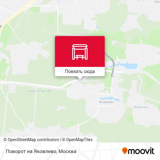 Карта Поворот на Яковлево