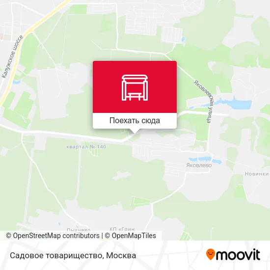 Карта Садовое товарищество