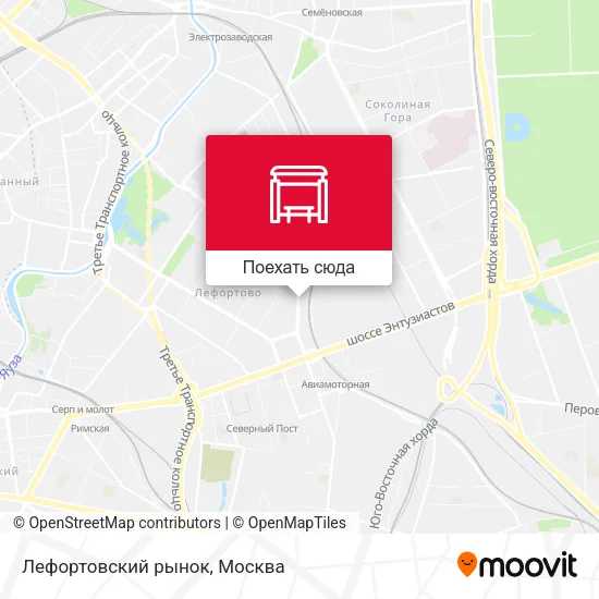 Карта Лефортовский рынок
