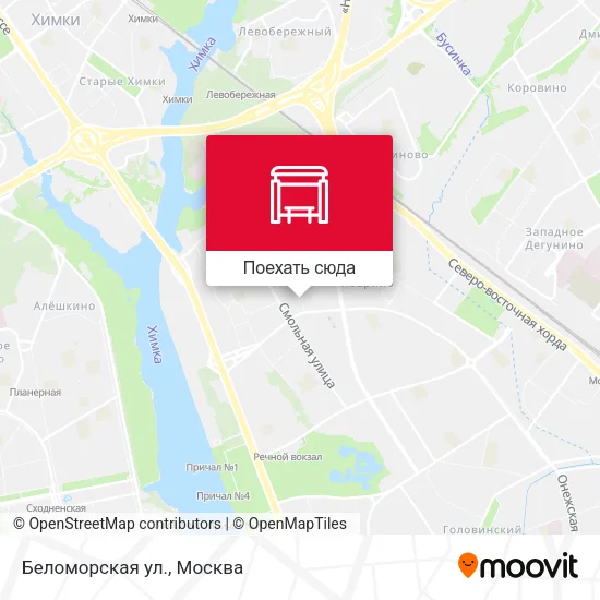 Карта Беломорская ул.