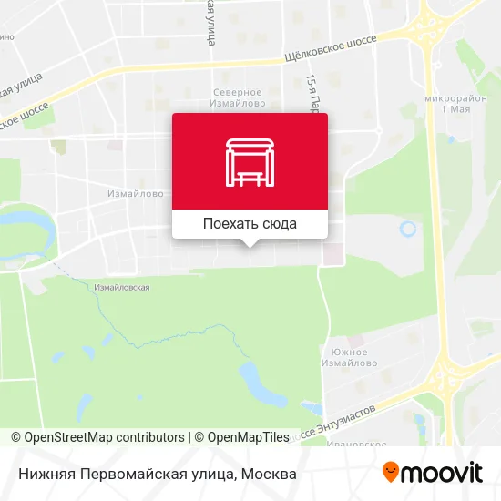 Карта Нижняя Первомайская улица