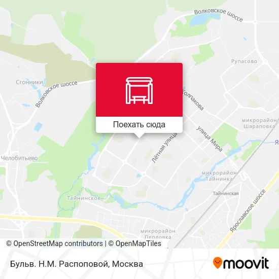 Карта Бульв. Н.М. Распоповой