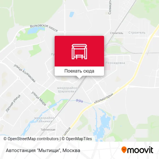 Карта Автостанция "Мытищи"