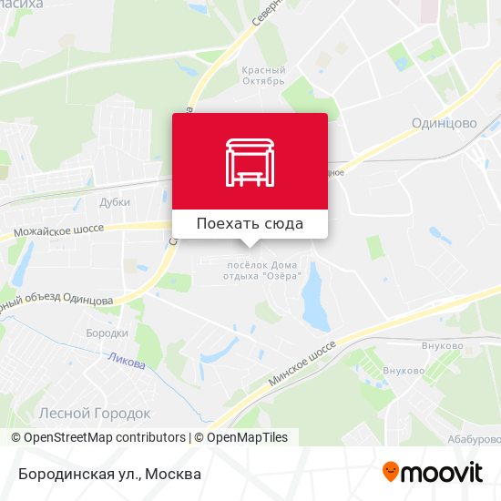 Карта Бородинская ул.