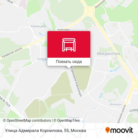 Карта Улица Адмирала Корнилова, 55