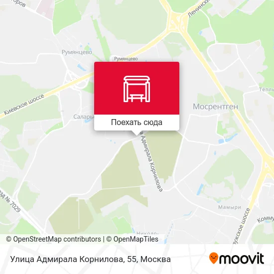Карта Улица Адмирала Корнилова, 55