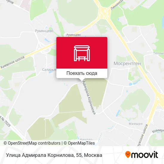 Карта Улица Адмирала Корнилова, 55