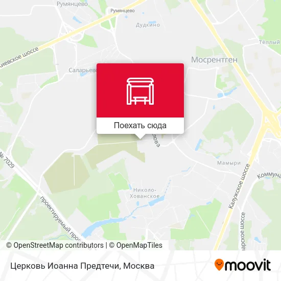 Карта Церковь Иоанна Предтечи