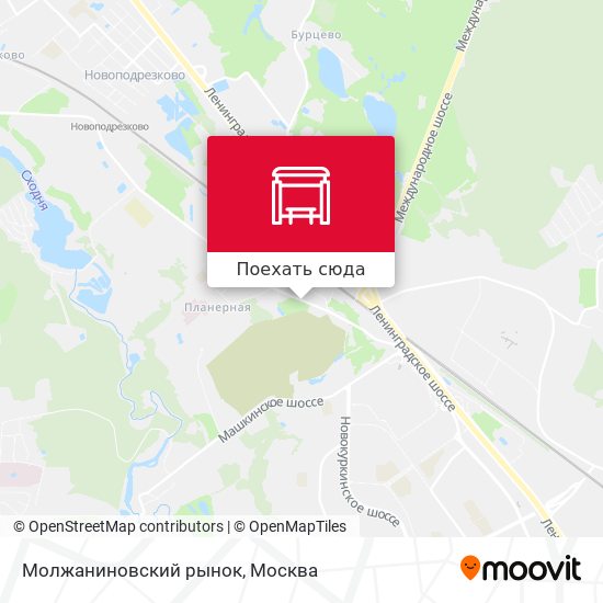 Карта Молжаниновский рынок