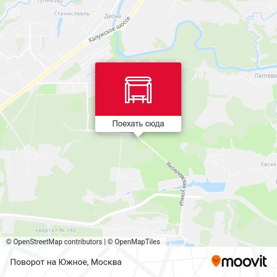 Карта Поворот на Южное