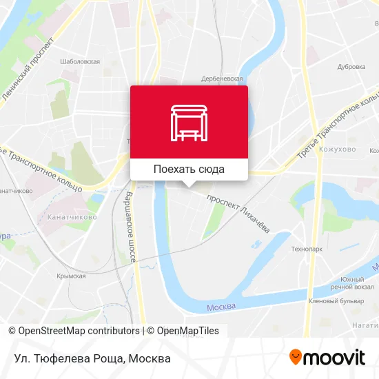 Карта Ул. Тюфелева Роща
