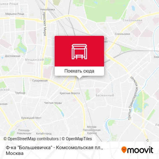 Карта Ф-ка "Большевичка" - Комсомольская пл.