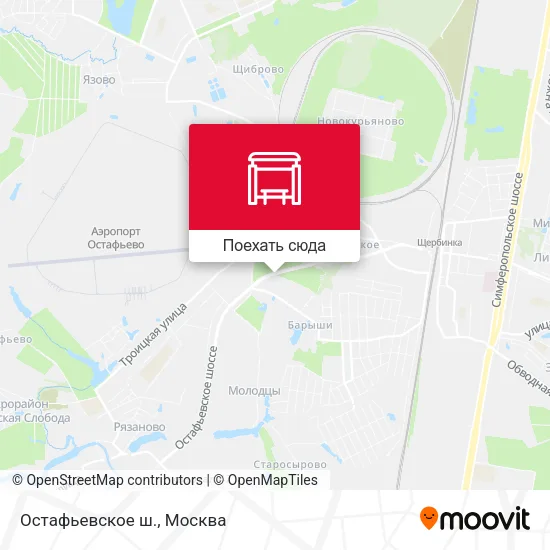 Карта Остафьевское ш.