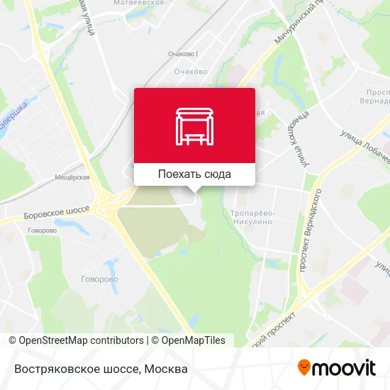 Карта Востряковское шоссе