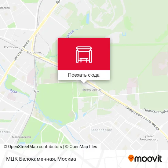 Карта МЦК Белокаменная