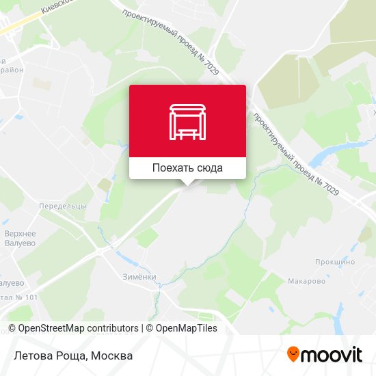 Карта Летова Роща