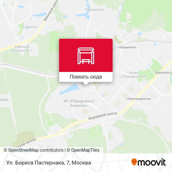 Карта Ул. Бориса Пастернака, 7