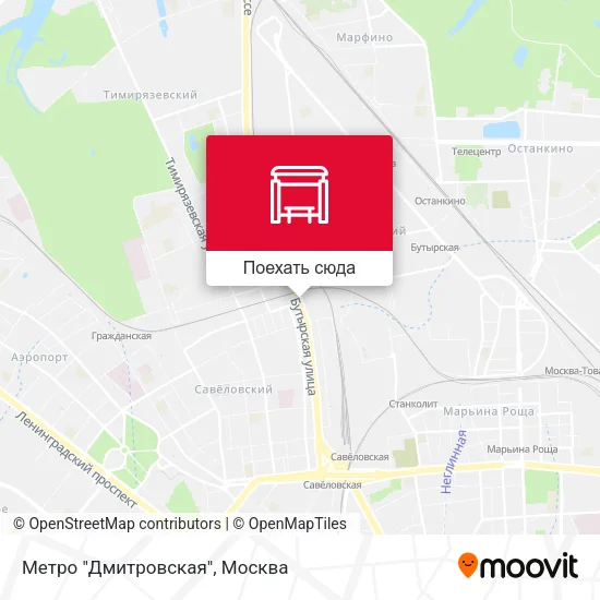 Карта Метро "Дмитровская"