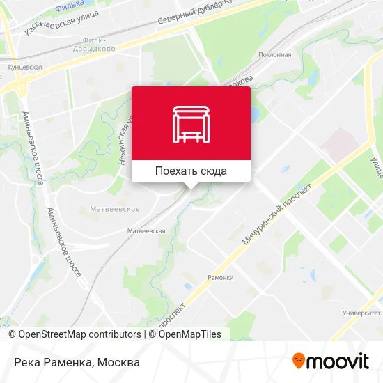 Карта Река Раменка