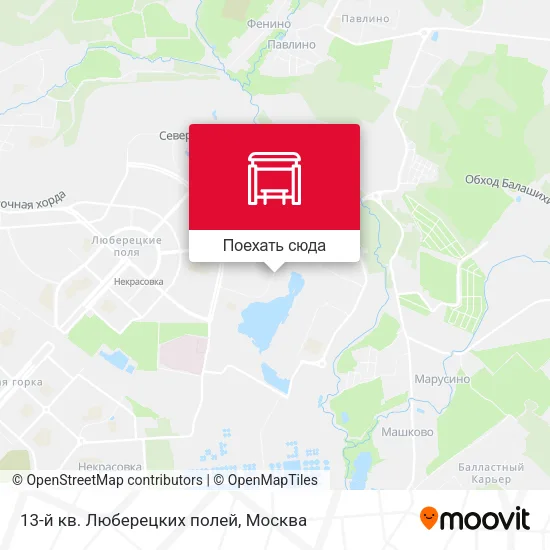 Карта 13-й кв. Люберецких полей