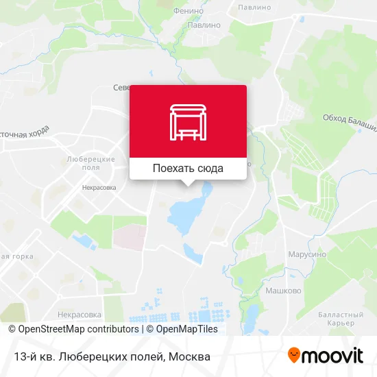 Карта 13-й кв. Люберецких полей
