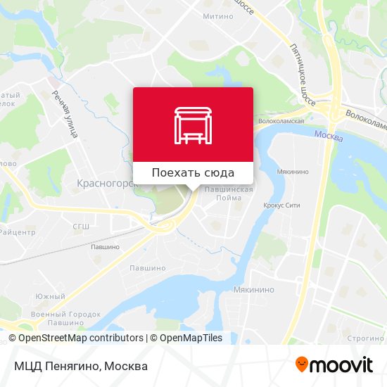Карта МЦД Пенягино