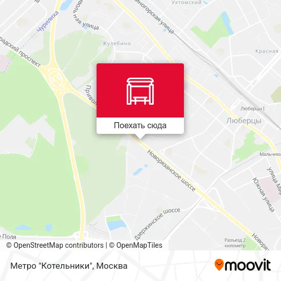 Карта Метро "Котельники"