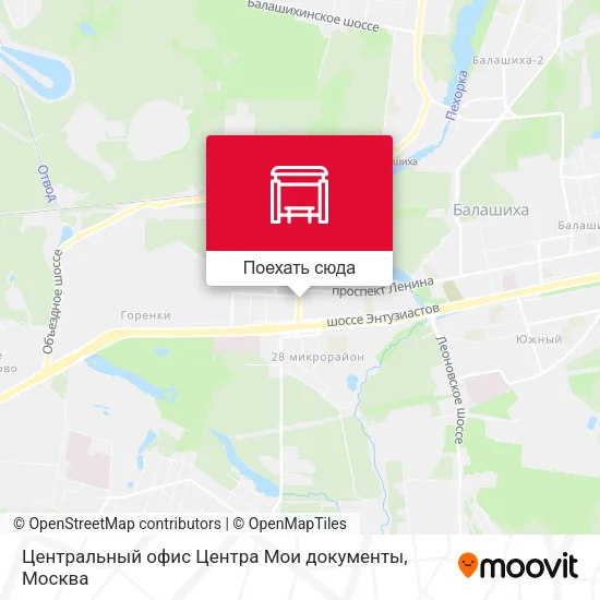 Карта Центральный офис Центра Мои документы