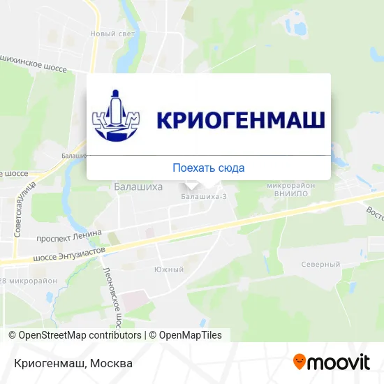 Карта Криогенмаш