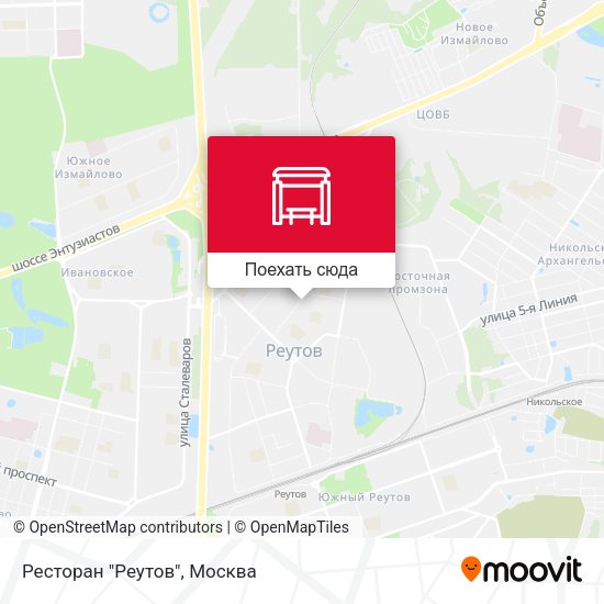 Карта Ресторан "Реутов"