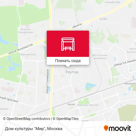 Карта Дом культуры "Мир"