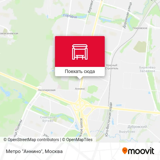 Карта Метро "Аннино"