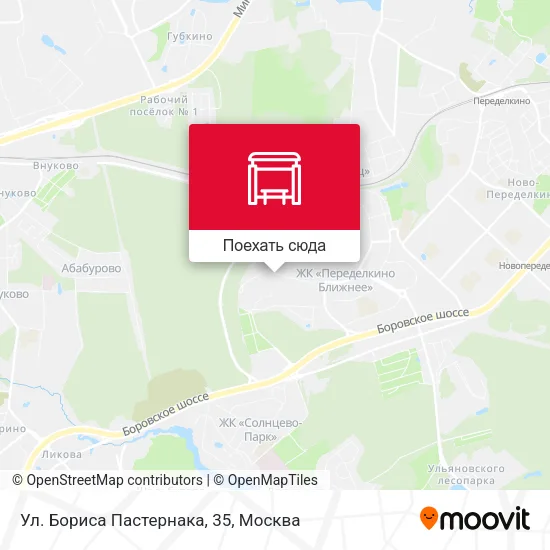 Карта Ул. Бориса Пастернака, 35