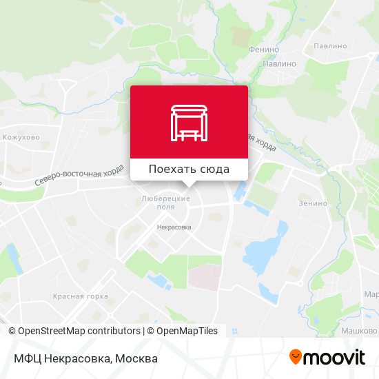 Карта МФЦ Некрасовка